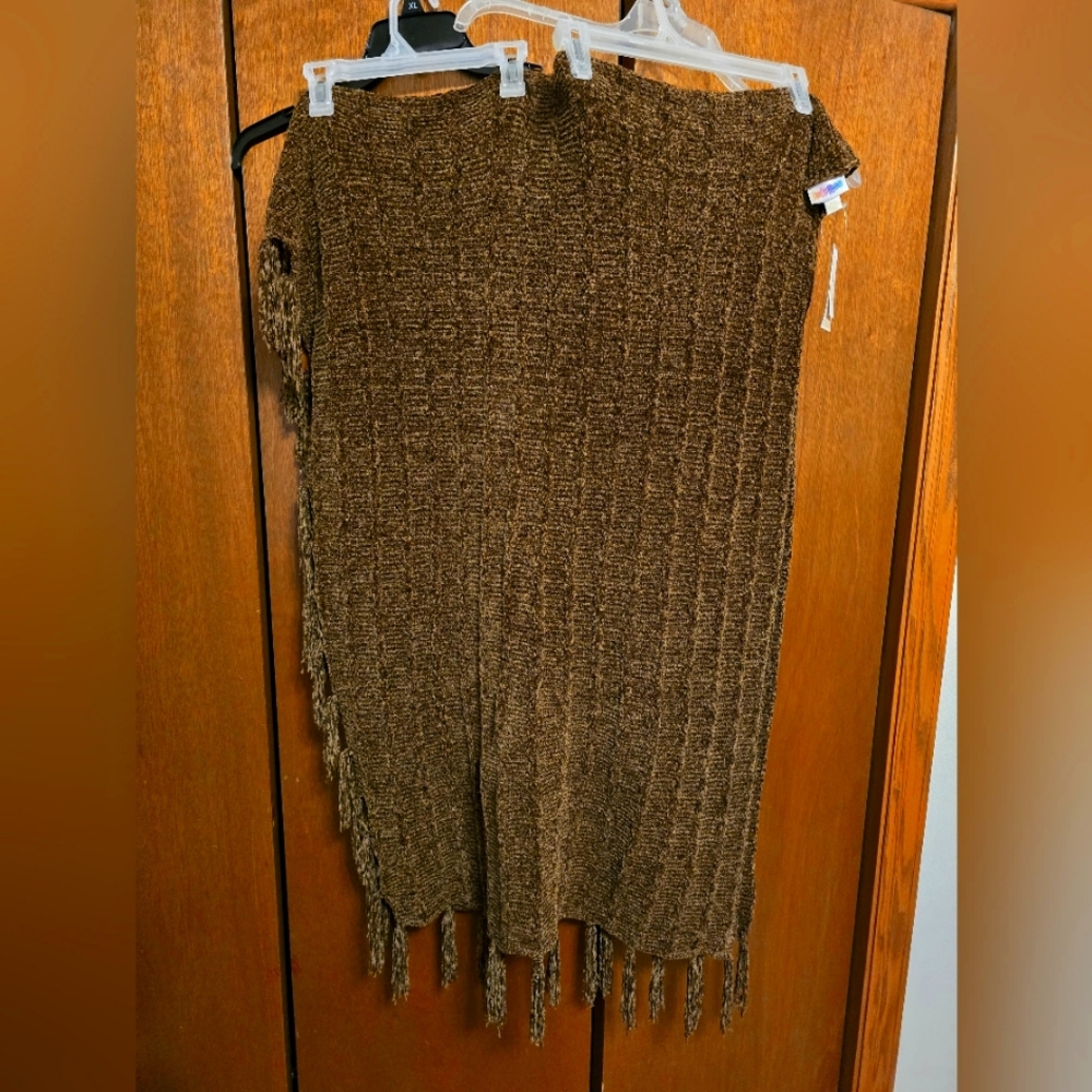 LuLaRoe Mimi Brown Shawl - One Size - NWT